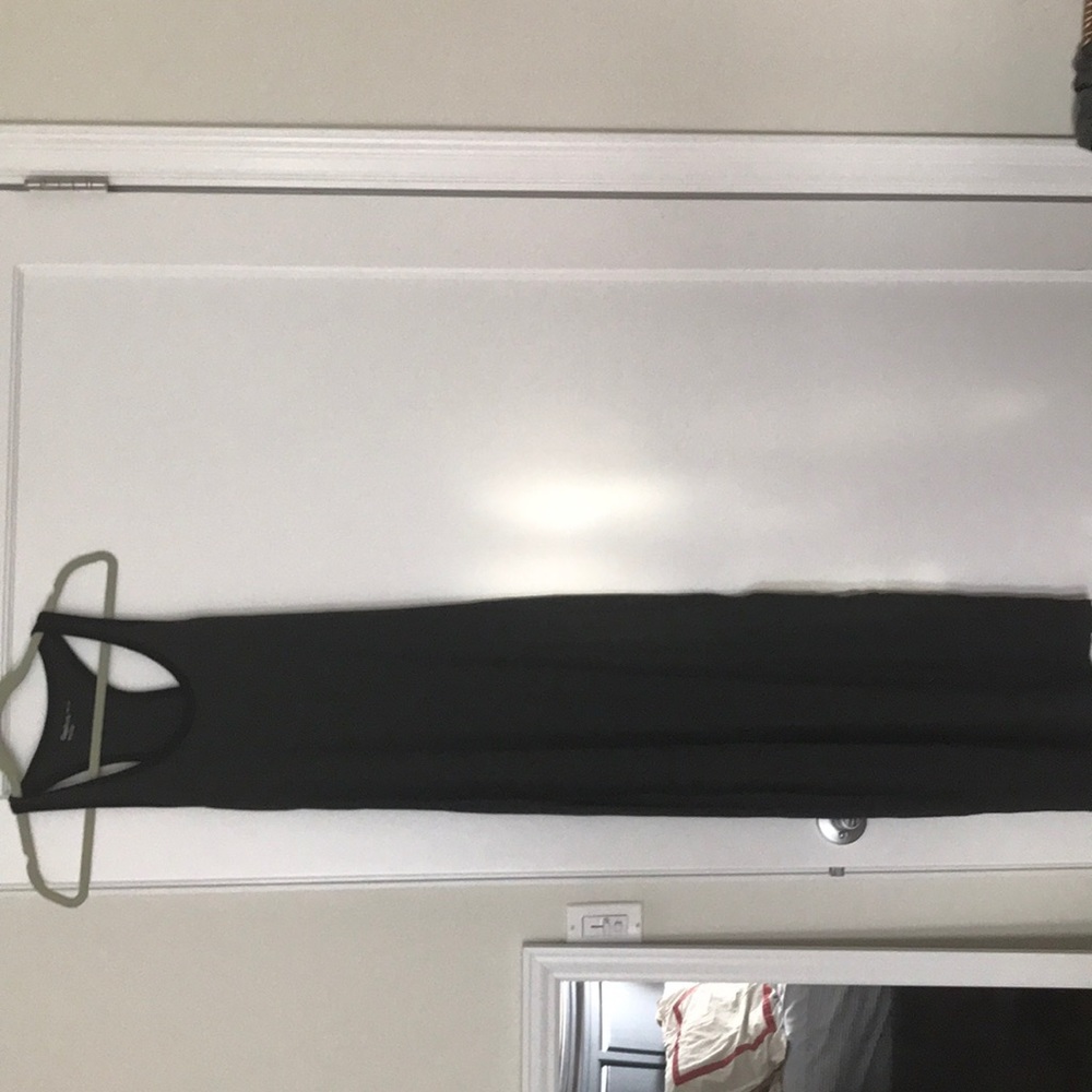 Racer back long gray dress